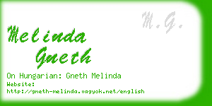 melinda gneth business card